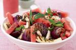 American Watermelon Chicken And Haloumi Salad With Mint Dressing Recipe Appetizer