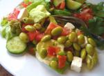 British Mediterranean Salad With Edamame Appetizer
