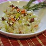 Australian Risotto Dishes with Porem and Hazelnuts Appetizer