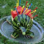 Australian Water Melon as Animal Carved Dessert