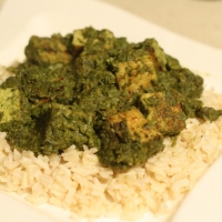 Indian Tofu with Spinach Appetizer