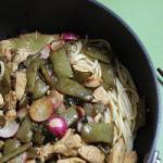 Chinese Noodles Sauteed in Chicken Drink