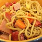Chinese Noodles and Chinese Pork with Ginger Appetizer