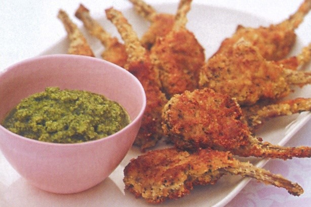 Australian Parmesan Cutlets With Mint Pesto Recipe Appetizer