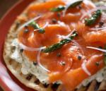 British Pizza with Herbed Mascarpone Smoked Salmon and Asparagus Appetizer