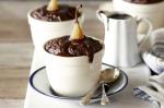 American Choc Pear Puddings Recipe Dessert
