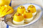 American Layered Mango Panna Cotta With Pistachio Praline Recipe Dessert