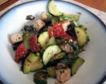 American Sauteed Zucchini and Mushroom with Sundried Tomatoes Appetizer