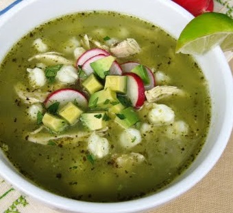 American Green Pozole with Chicken Soup