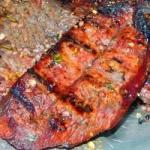 American Flat Iron Steaks Marinated in Red Wine Recipe Appetizer