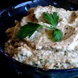 American Baba Ganouj  Eggplant Dip with Sesame Oil Appetizer