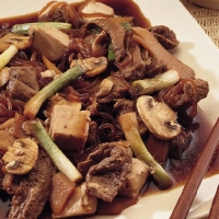 Japanese Sukiyaki - Simmer ed Beef and Vegetables Appetizer
