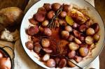 American Sweet And Sticky Red Wine Shallots Recipe Appetizer