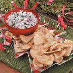 Canadian Spinach Dip with Cajun Pita Chips Appetizer