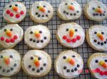 American Snowman Sugar Cookies With Frosting Dessert