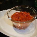 American Coulis of Red Peppers and Garlic Appetizer