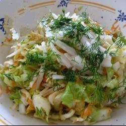 Canadian Salad of White Cabbage and Carrot Appetizer