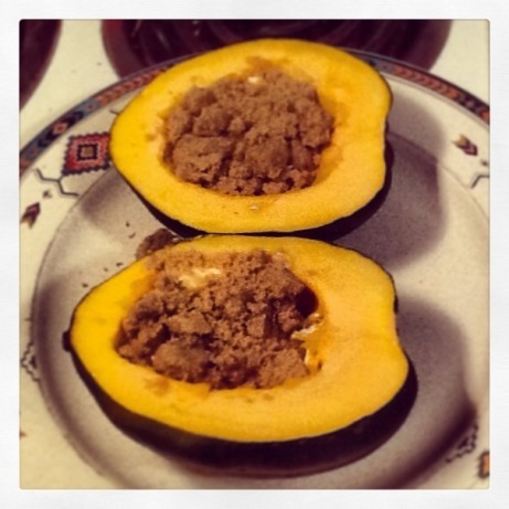 American Acorn Squash Microwave Baked Appetizer