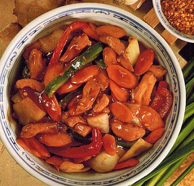 Chinese Stir-fry Chicken and Vegetable Dinner