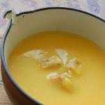 British Cream of Pumpkin Soup with Potatoes Appetizer