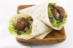 British Meatball and Tabouli Wrap Recipe Appetizer