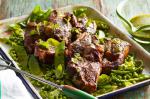 French Panseared Lamb Chops With Peas And Mintbasil Pistou Recipe Appetizer