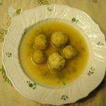 Italian Balls of Unleavened Bread in the Broth Appetizer
