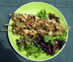 British Chicken Skewers With Zathar thyme and Sesame Marinade Appetizer