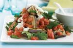 American Eggplant Tomato And Parsley Salad With Mint Yoghurt Dressing Recipe Appetizer
