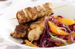 American Spiced Chicken Skewers With Crisp Cabbage Salad Recipe Appetizer