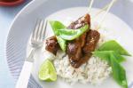 American Spicy Chicken Skewers With Coconut Rice Recipe Dinner