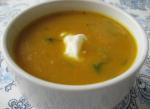 American Baby Carrot Soup With Cilantro and Curry Appetizer