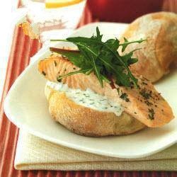 Canadian Ciabatta with Grilled Salmon Appetizer