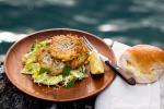 New Zealand Whitebait Patties and Minted Salad Appetizer