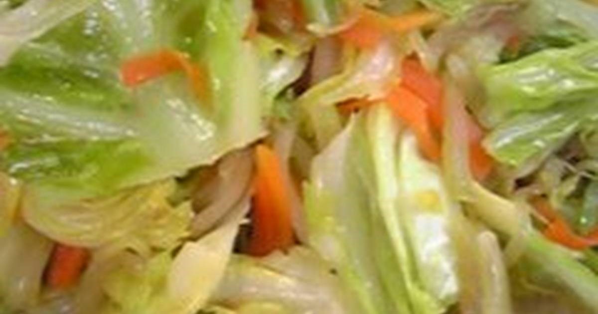 American Cabbage and Bean Sprouts Stir Fried in Miso Butter Appetizer