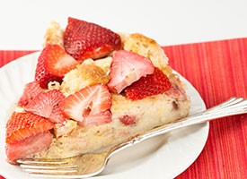 French Strawberry Bread Pudding 1 Dessert