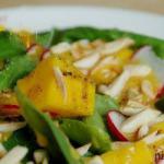 Salad with Grilled Mango and Spinach recipe