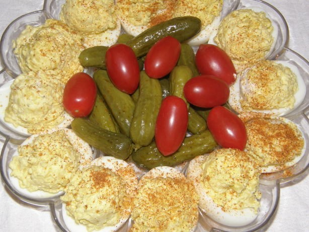 French Chips and Dip Deviled Eggs Appetizer