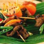 American Brochettes Satay with Ginger Sauce Appetizer
