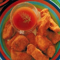 American Chicken Strips With Sweet And Sour Sauce Appetizer