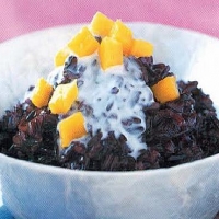 American Sticky Black Rice Pudding Dessert