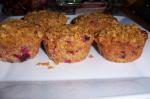 British Double Cranberry Crunch Muffins Appetizer