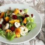 American Salad of Shrimp Raspberries and Nectarine Appetizer