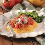 American Spaghetti Squash with Red Sauce Appetizer