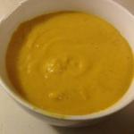 American Pumpkin Soup with Coconut Milk Carrots and Curry Appetizer