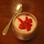 American Mousse of Strawberry with Mascarpone Dessert