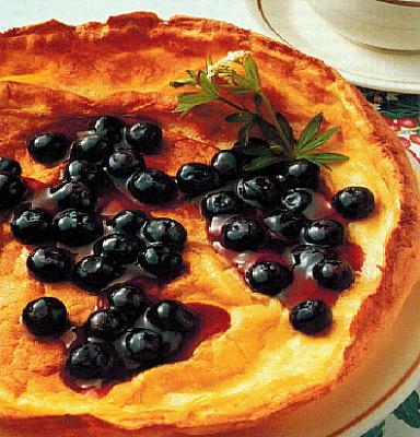 Dutch Dutch Baby With Blueberry Sauce Breakfast