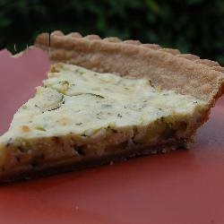 American Zucchini Quiche with Feta Cheese Appetizer