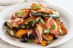 American Roasted Pumpkin With Pancetta And Olives Recipe Appetizer
