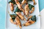 American Prawns Wrapped In Lemon Leaves Recipe BBQ Grill